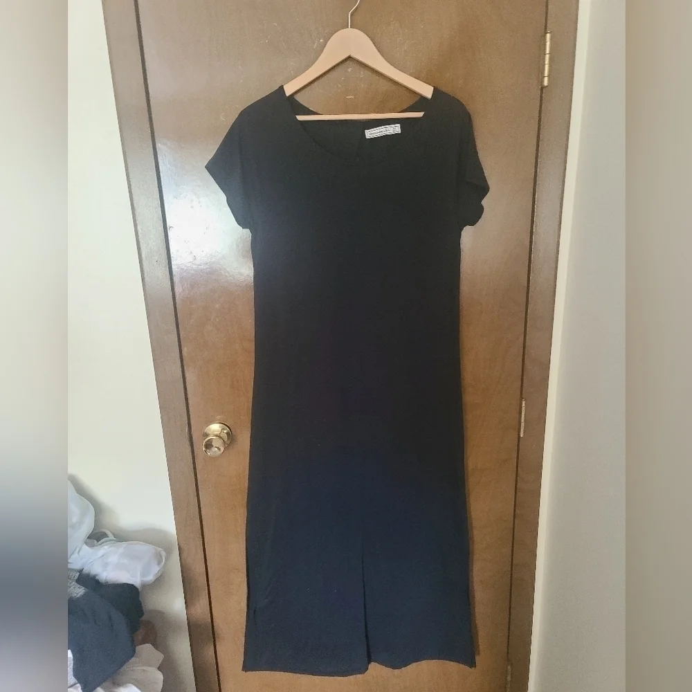 Abercrombie & Fitch black maxi tee shirt dress size medium